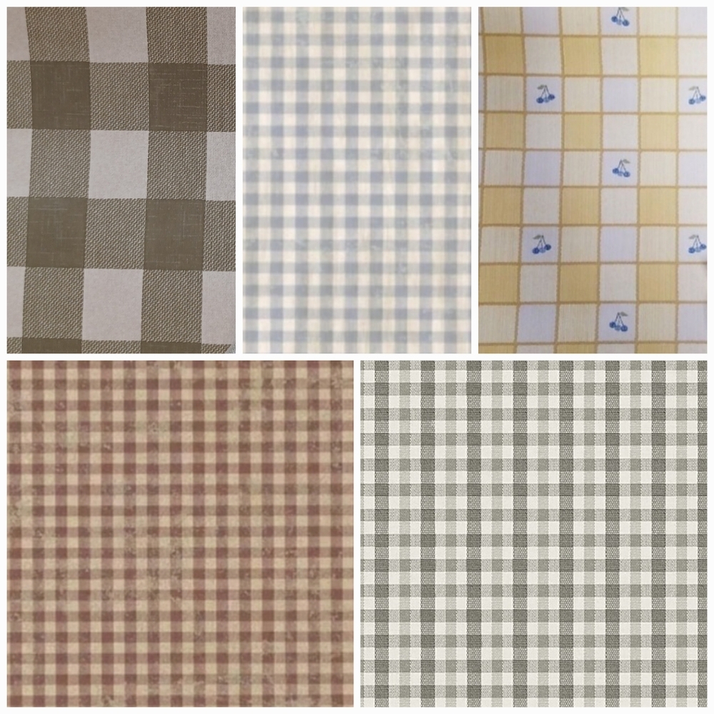 Wallpaper Greer Burgundy Gingham Check - Picture 5 of 6